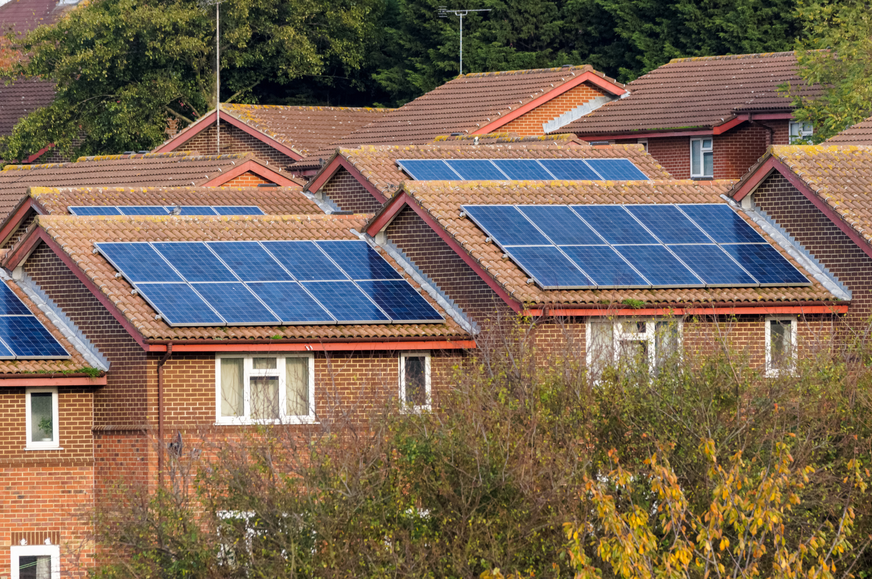 Solar panels installed on a rooftop in Leeds